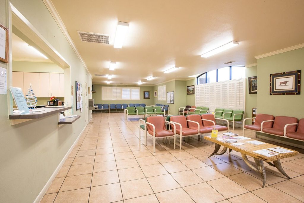patients waiting in a community clinic